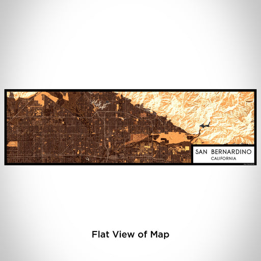 Flat View of Map Custom San Bernardino California Map Enamel Mug in Ember