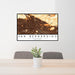 24x36 San Bernardino California Map Print Landscape Orientation in Ember Style Behind 2 Chairs Table and Potted Plant