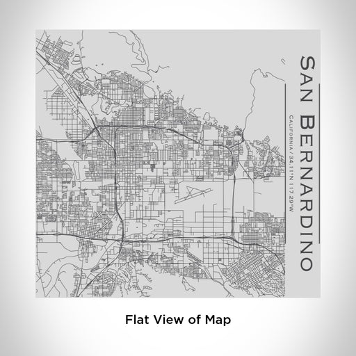 Rendered View of San Bernardino California Map Engraving on 17oz Stainless Steel Insulated Tumbler