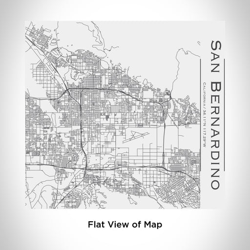 Rendered View of San Bernardino California Map Engraving on 17oz Stainless Steel Insulated Tumbler in White