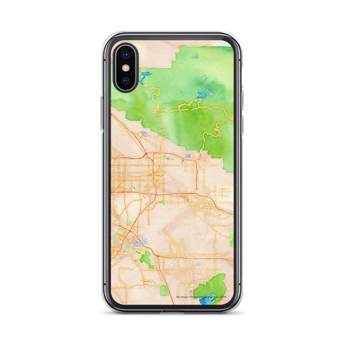 Custom San Bernardino California Map Phone Case in Watercolor