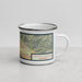 Right View Custom San Bernardino California Map Enamel Mug in Woodblock