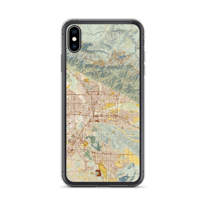 Custom San Bernardino California Map Phone Case in Woodblock
