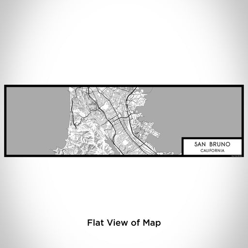 Flat View of Map Custom San Bruno California Map Enamel Mug in Classic