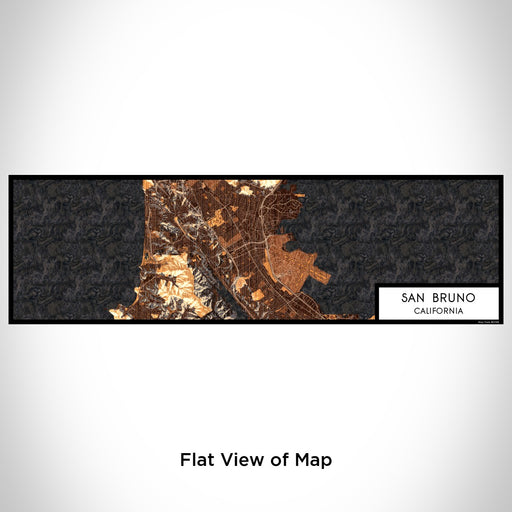 Flat View of Map Custom San Bruno California Map Enamel Mug in Ember