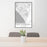 24x36 San Clemente California Map Print Portrait Orientation in Classic Style Behind 2 Chairs Table and Potted Plant