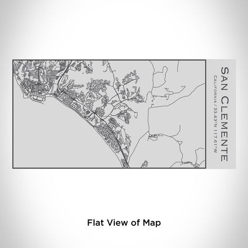 Rendered View of San Clemente California Map Engraving on 17oz Stainless Steel Insulated Cola Bottle