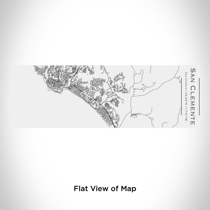 Rendered View of San Clemente California Map Engraving on 10oz Stainless Steel Insulated Cup with Sliding Lid in White