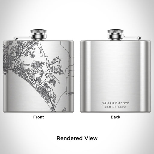 Rendered View of San Clemente California Map Engraving on undefined