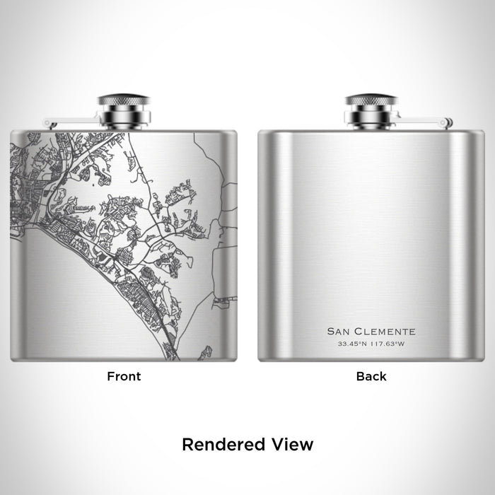 Rendered View of San Clemente California Map Engraving on undefined