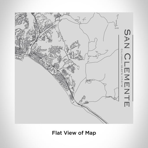 Rendered View of San Clemente California Map Engraving on 17oz Stainless Steel Insulated Tumbler