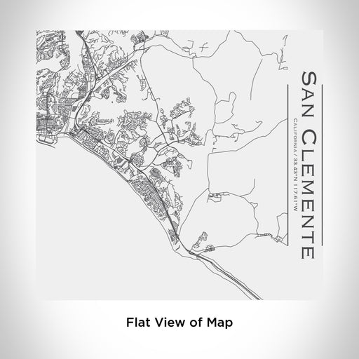 Rendered View of San Clemente California Map Engraving on 17oz Stainless Steel Insulated Tumbler in White