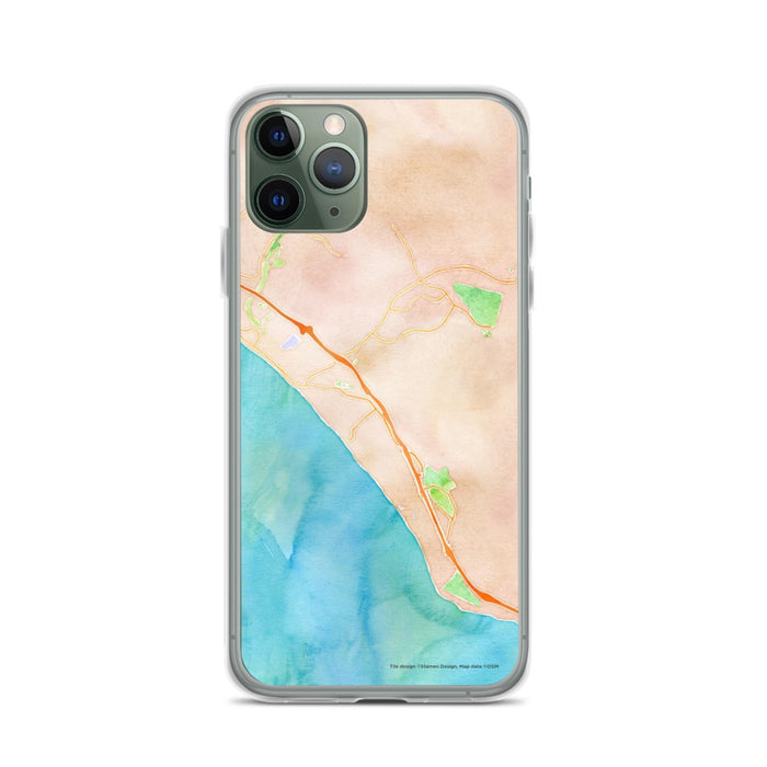 Custom San Clemente California Map Phone Case in Watercolor
