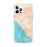 Custom San Clemente California Map iPhone 12 Pro Max Phone Case in Watercolor