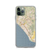 Custom San Clemente California Map Phone Case in Woodblock