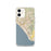 Custom San Clemente California Map iPhone 12 Phone Case in Woodblock