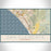 San Clemente California Map Print Landscape Orientation in Woodblock Style With Shaded Background