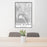 24x36 San Diego California Map Print Portrait Orientation in Classic Style Behind 2 Chairs Table and Potted Plant