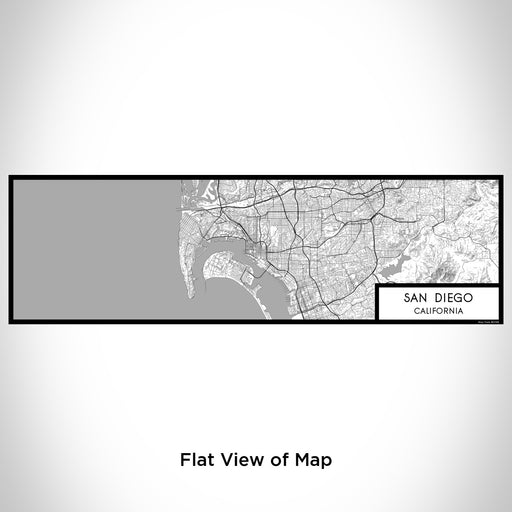 Flat View of Map Custom San Diego California Map Enamel Mug in Classic