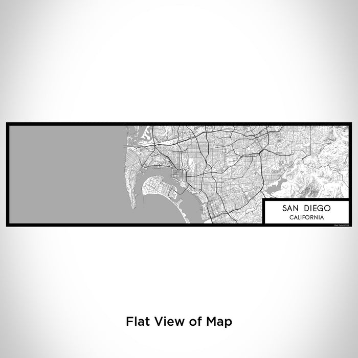 Flat View of Map Custom San Diego California Map Enamel Mug in Classic