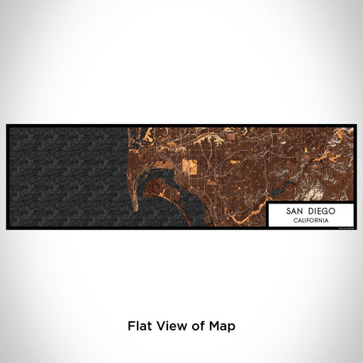 Flat View of Map Custom San Diego California Map Enamel Mug in Ember