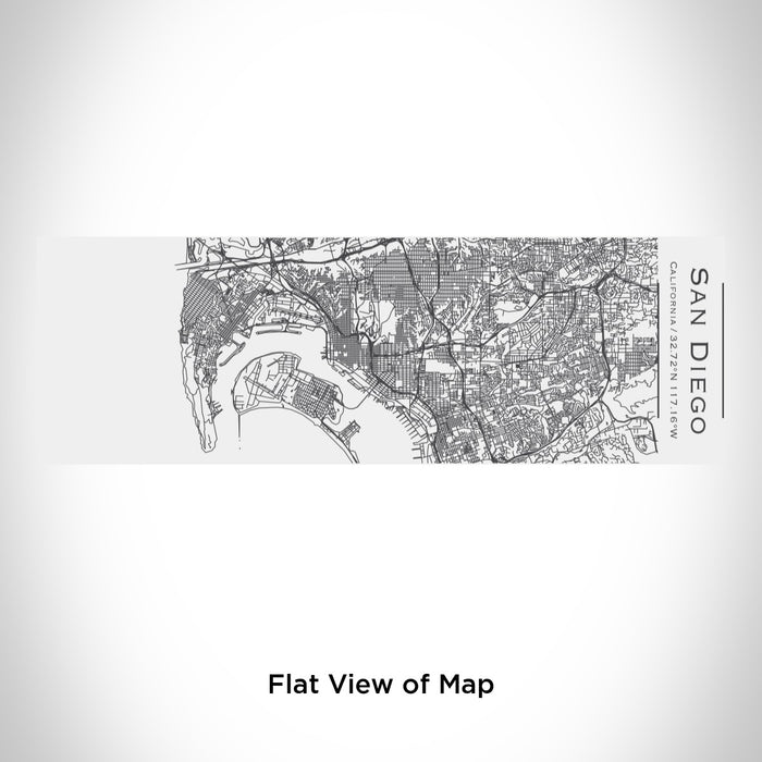 Rendered View of San Diego California Map Engraving on 10oz Stainless Steel Insulated Cup with Sliding Lid in White