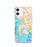 Custom San Diego California Map iPhone 12 Phone Case in Watercolor