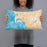 Person holding 20x12 Custom San Diego California Map Throw Pillow in Watercolor