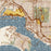 San Diego California Map Print in Woodblock Style Zoomed In Close Up Showing Details