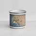 Front View Custom San Diego California Map Enamel Mug in Woodblock