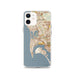 Custom San Diego California Map iPhone 12 Phone Case in Woodblock