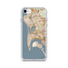 Custom San Diego California Map iPhone SE Phone Case in Woodblock