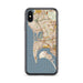 Custom San Diego California Map Phone Case in Woodblock