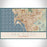 San Diego California Map Print Landscape Orientation in Woodblock Style With Shaded Background
