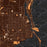 Sandpoint Idaho Map Print in Ember Style Zoomed In Close Up Showing Details