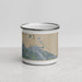 Front View Custom Sandusky Ohio Map Enamel Mug in Afternoon