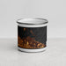 Front View Custom Sandusky Ohio Map Enamel Mug in Ember