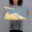 Person holding 20x12 Custom Sandusky Ohio Map Throw Pillow in Woodblock