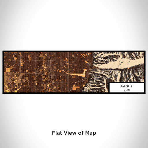 Flat View of Map Custom Sandy Utah Map Enamel Mug in Ember