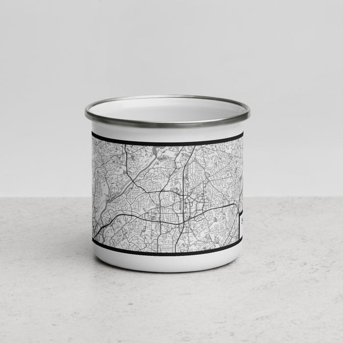 Front View Custom Sandy Springs Georgia Map Enamel Mug in Classic