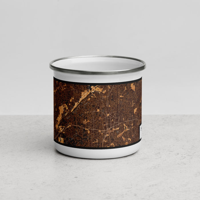 Front View Custom Sandy Springs Georgia Map Enamel Mug in Ember