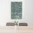 24x36 San Felipe Texas Map Print Portrait Orientation in Afternoon Style Behind 2 Chairs Table and Potted Plant