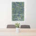 24x36 San Felipe Texas Map Print Portrait Orientation in Afternoon Style Behind 2 Chairs Table and Potted Plant