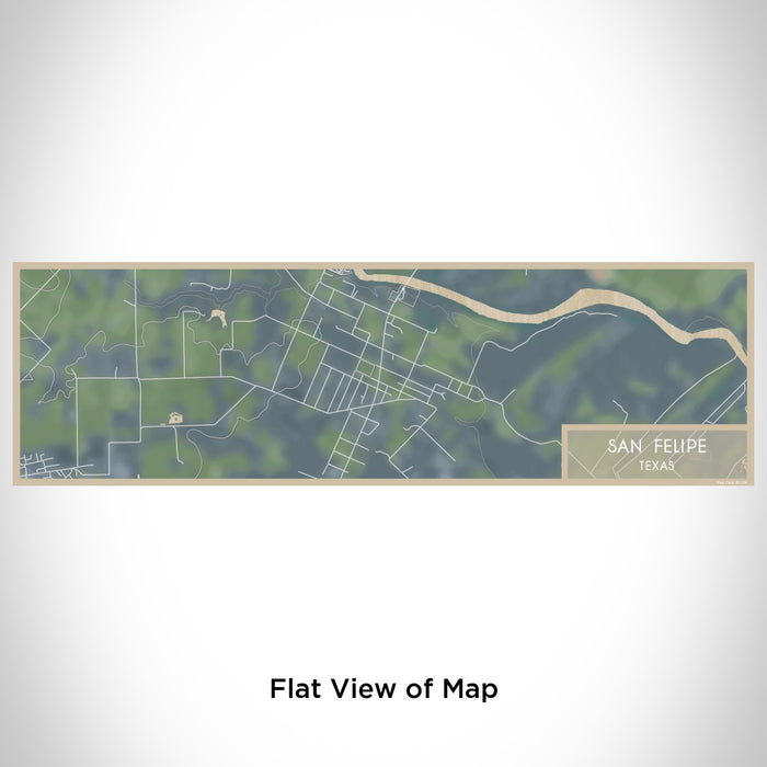 Flat View of Map Custom San Felipe Texas Map Enamel Mug in Afternoon