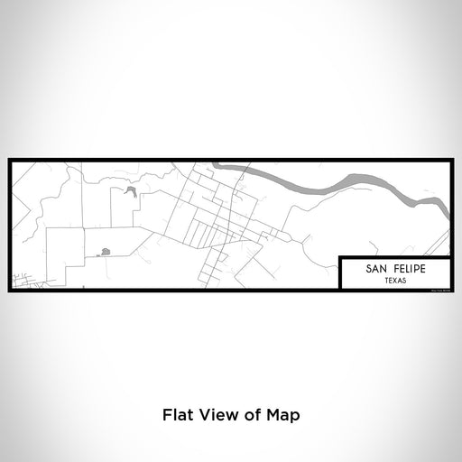 Flat View of Map Custom San Felipe Texas Map Enamel Mug in Classic