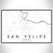 San Felipe Texas Map Print Landscape Orientation in Classic Style With Shaded Background