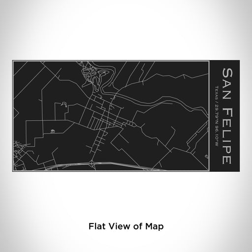 Rendered View of San Felipe Texas Map Engraving on 17oz Stainless Steel Insulated Cola Bottle in Black