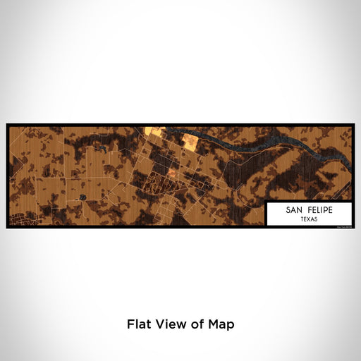 Flat View of Map Custom San Felipe Texas Map Enamel Mug in Ember