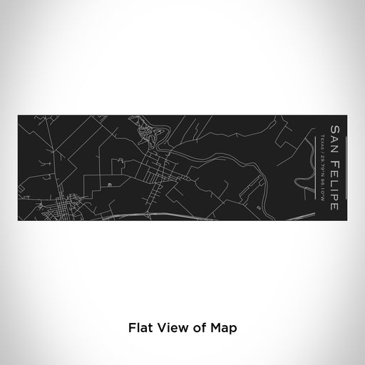 Rendered View of San Felipe Texas Map Engraving on 10oz Stainless Steel Insulated Cup with Sliding Lid in Black