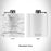 Rendered View of San Felipe Texas Map Engraving on 6oz Stainless Steel Flask in White